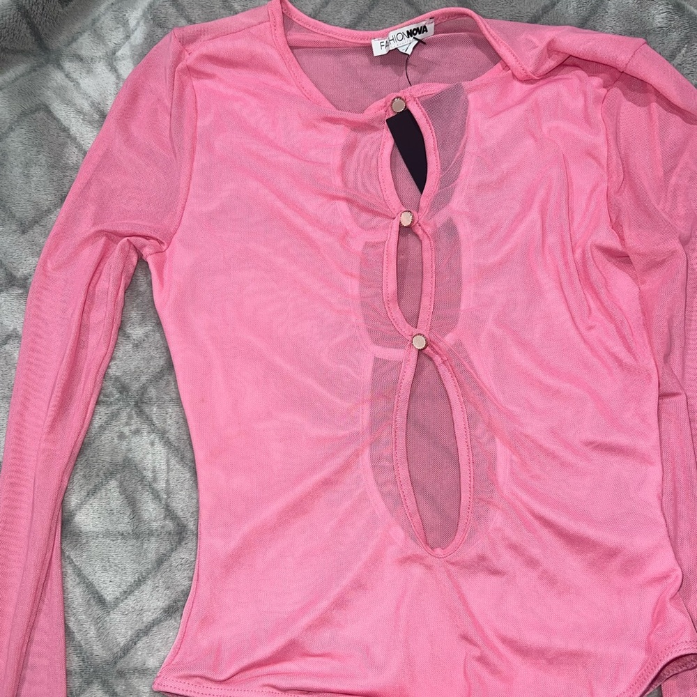 Fashion nova bodysuit pink